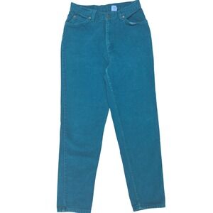 VINTAGE LEVIS 912 Jeans Juniors 13 Teal Blue High Rise Orange Tab USA Made 90s